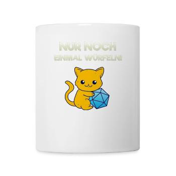 Nur Noch Einmal Würfeln Brettspiel Rollenspiel - Tasse - Weiß - Vorne