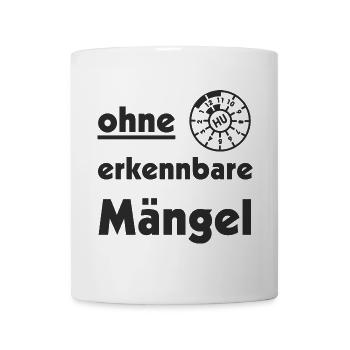 ohne erkennbare Mängel TÜV - Tasse - Weiß - Vorne