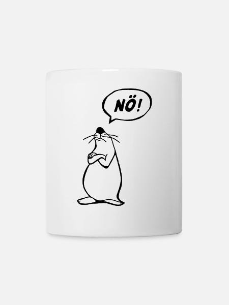 Nö Maus schwarz NÖ - Tasse - Weiß