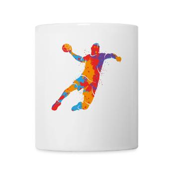 Handballspieler bunt Handballer Jungen Handball - Tasse - Weiß - Vorne