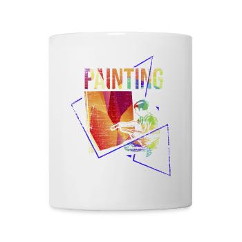 Farbbegeisterte Malerin Atelier - Tasse - Weiß - Vorne