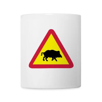 schild wildsau - Tasse - Weiß - Vorne