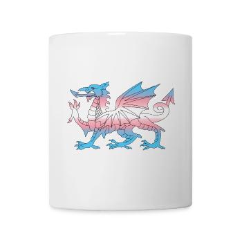Wales Trans Flagge, Baner Trans Cymru, Transgender - Tasse - Weiß - Vorne