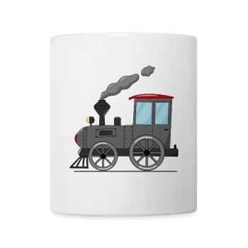 Kinderzug Eisenbahn grau - Tasse - Weiß - Vorne