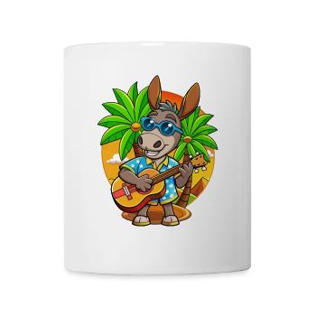 Lustige Esel Cartoon Sommer Strand Sonnenbrille - Tasse - Weiß - Vorne