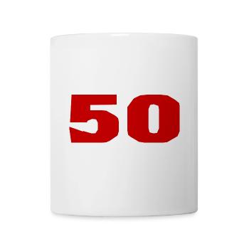 50. 50 JAHRE. 50-JÄHRIGES JUBILÄUM. 50-JÄHRIGES JUBILÄUM. - Tasse - Weiß - Vorne