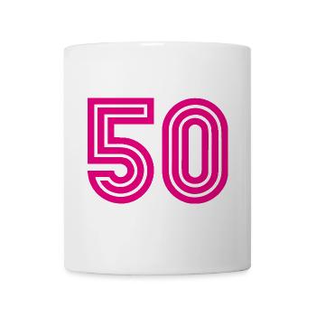 50. 50 JAHRE. 50-JÄHRIGES JUBILÄUM. 50-JÄHRIGES JUBILÄUM. - Tasse - Weiß - Vorne
