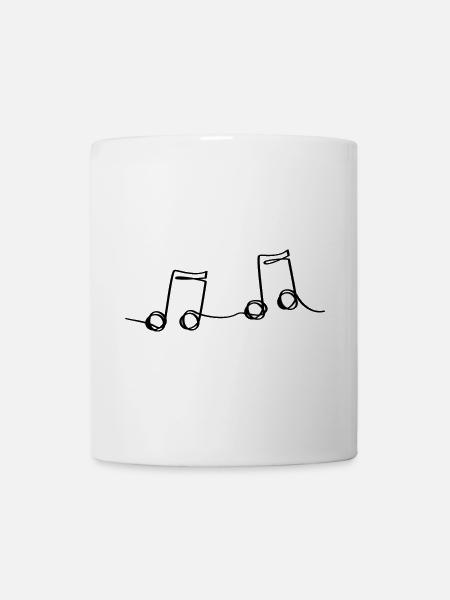 NotennotenMuster. Musik - Tasse - Weiß