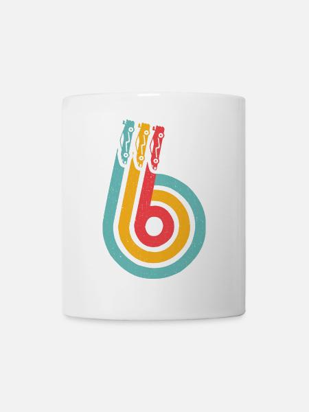 6. Geburtstag Rennwagen 6 Jahre alt Rennauto - Tasse - Weiß