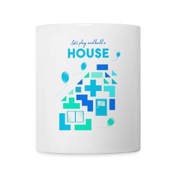 Bausteine Steine bauen spielen - Tasse - Weiß - Vorne