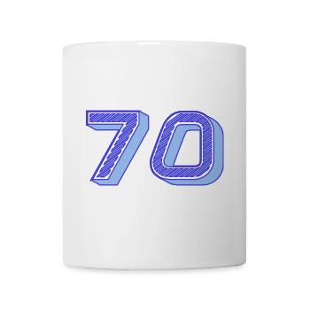70. 70 YEARS. 70th ANNIVERSARY. 70 YEARS ANNIVERSARY. - Mug - white - Front