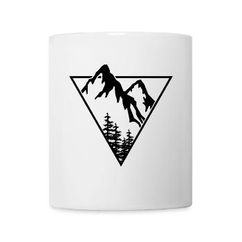 Dreieck, Berge, Wald - Tasse - Weiß - Vorne