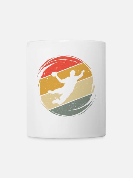 Handballspieler Handball Spieler Handballer Retro - Tasse - Weiß