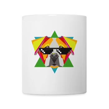 Selbstbewusste Bulldogge Sonnenbrille - Tasse - Weiß - Vorne
