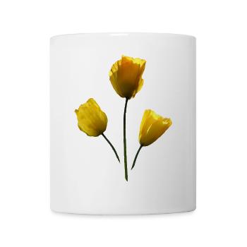 gelbe Mohnblumen gelber Mohn - Tasse - Weiß - Vorne