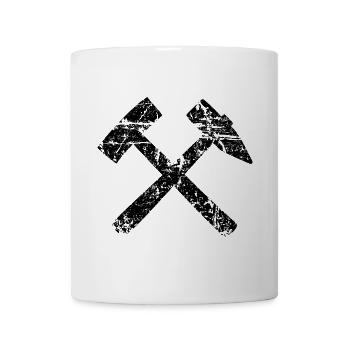 Schlägel und Eisen - Das Bergmannszeichen - Tasse - Weiß - Vorne