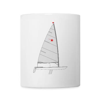 Laser Riss - Tasse - Weiß - Vorne