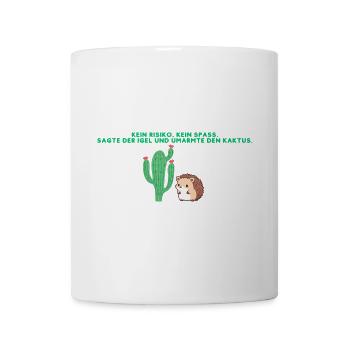 Der Kaktus und der Igel - Tasse - Weiß - Vorne