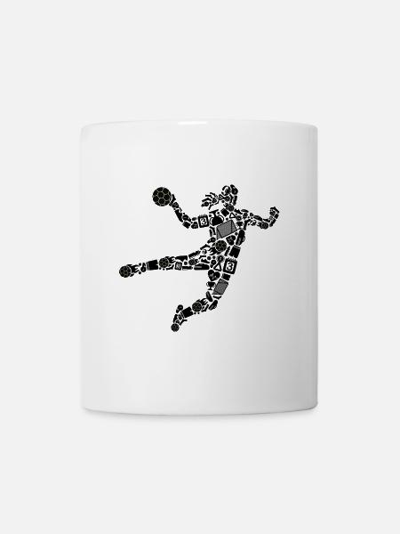 Handball Mädchen Symbole Handballspielerin - Tasse - Weiß