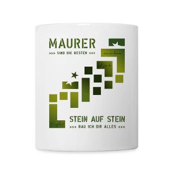 Maurer Hochbau Steinmetz - Tasse - Weiß - Vorne