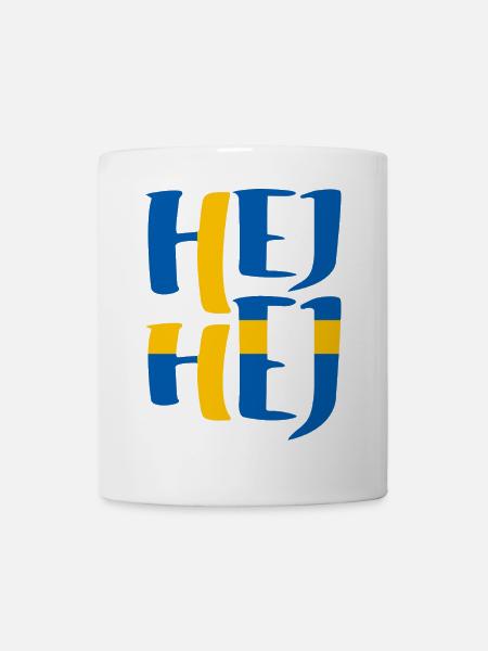 SCHWEDEN HEJ HEJ SCHWEDISCH - Tasse - Weiß