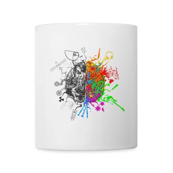 Gehirnhälften - Logik und Kreativität - Tasse - Weiß - Vorne