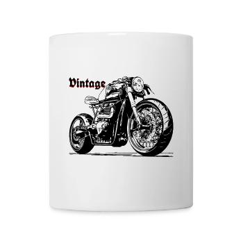 Nachtbike Linienkunst - Tasse - Weiß - Vorne