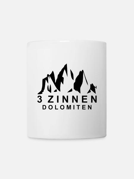 3 Zinnen Dolomiten - Tasse - Weiß