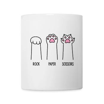 Rock Paper Scissors - Mug - white - Front