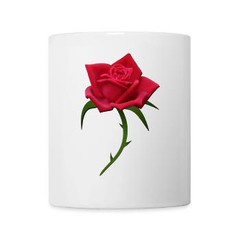 Rose rote Rose rote Rosen - Tasse - Weiß - Vorne