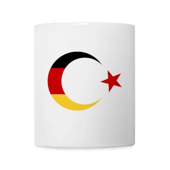 Deutsche und Türkische Flagge - Tasse - Weiß - Vorne