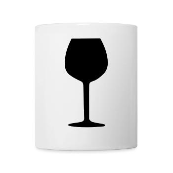 Wine Glass Black Grapevine Wine Gift - Mug - white - Front