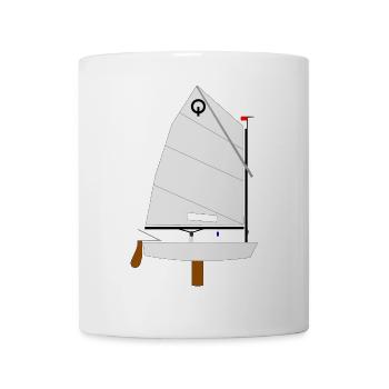 Optimist Riss - Tasse - Weiß - Vorne