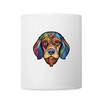 Deutsche Bracke Hunderasse Aquarell Illustration - Tasse - Weiß - Vorne