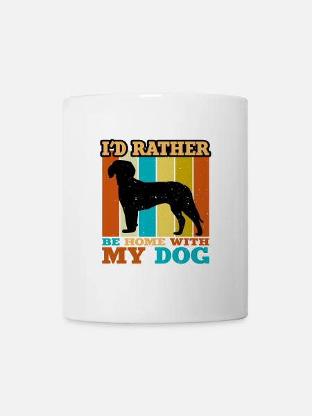 Deutsche Bracke Hundeliebe Silhouette Vintage Sunset - Tasse - Weiß