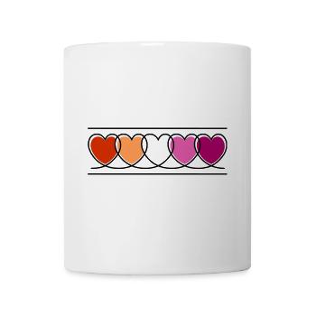 Cœurs lesbiennes lesbiennes - Mug blanc - blanc - Devant