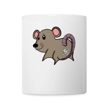 Maus Arsch - Maus Hintern - Tasse - Weiß - Vorne