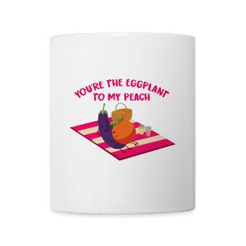 Zuckersüße Aubergine Strandliebe - Tasse - Weiß - Vorne