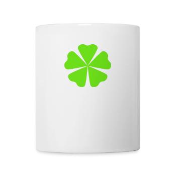 Symbol Kleeblatt Symbole Glückspilz - Tasse - Weiß - Vorne