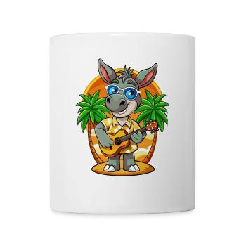 Lustige Esel Cartoon Sommer Strand Sonnenbrille - Tasse - Weiß - Vorne