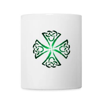 Keltische Symbole Stärke und Mut - Tasse - Weiß - Vorne