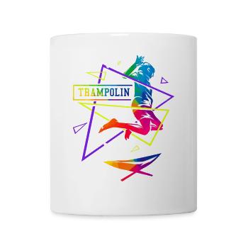 Federnde Trampolin Turnerin Wettkampf - Tasse - Weiß - Vorne