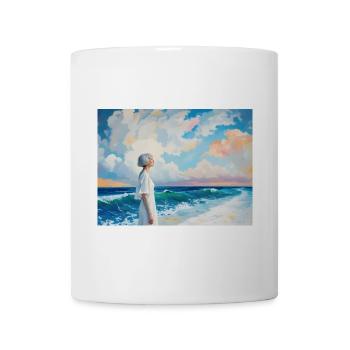 Meertraum Portrait im Aquarellstil - Tasse - Weiß - Vorne