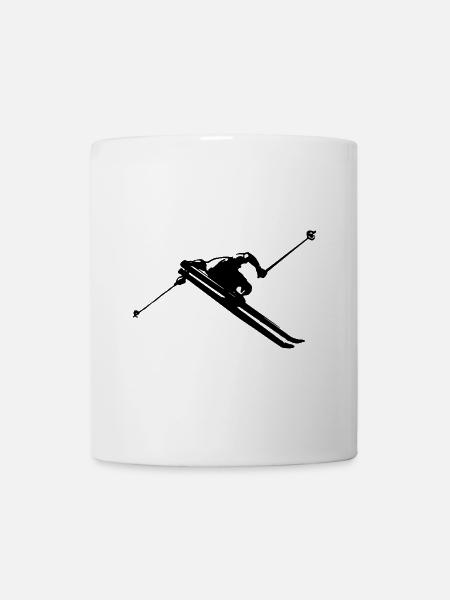 Skifahrer Skifahren - Tasse - Weiß