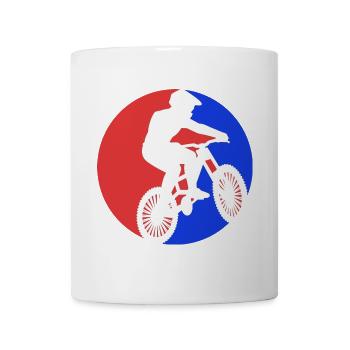 Mountainbiker auf Mountainbike - Tasse - Weiß - Vorne