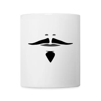 Musketier D'Artagnan Schnurrbart Schwarze Barbichette - Tasse - Weiß - Vorne