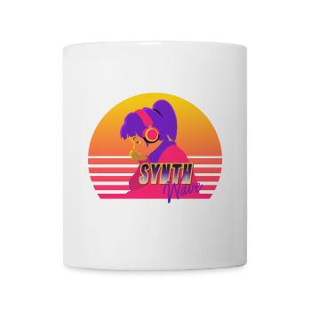 Synthwave Girl - Mug - white - Front
