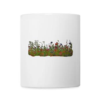 Wiesenwildblumen Musterdruck - Tasse - Weiß - Vorne