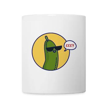 Knackige Salatgurke Gartenbeet - Tasse - Weiß - Vorne
