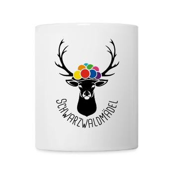Hirsch Schwarzwaldmädel schwarz - Tasse - Weiß - Vorne